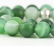 Green Banded Agate Prayer Beads