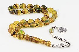 Amber Bakelite Prayer Beads