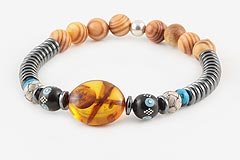 Baltic Amber & Hematite Bracelet