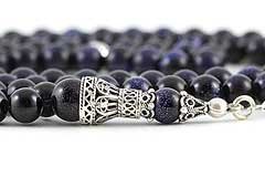 Blue Goldstone Mala