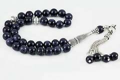 Blue Goldstone Prayer Beads