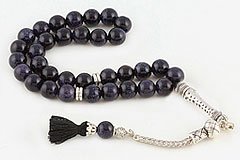 Blue Goldstone Prayer Beads