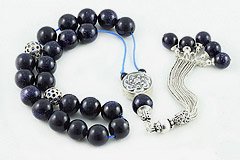 Blue Goldstone Worry Beads