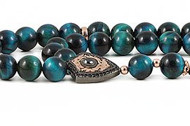 Blue Tiger's Eye Prayer Beads