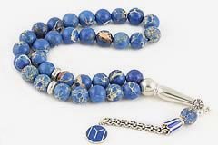 Blue Variscite Prayer Beads