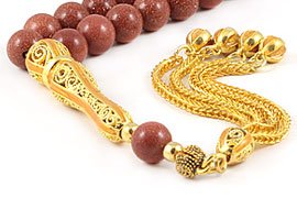 Goldstone Prayer Beads