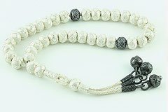 Knitted Silver Prayer Beads