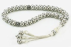 Knitted Silver Prayer Beads