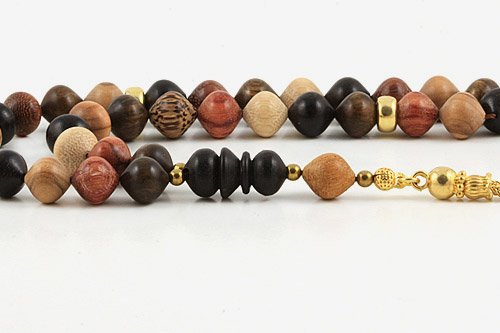 Mixed Wood Prayer Beads