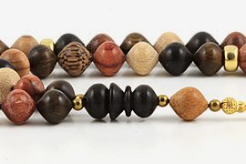 Mixed Wood Prayer Beads