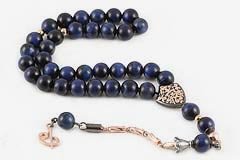 Navy Blue Tiger's Eye Prayer Beads