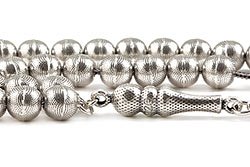 Oxidized Silver Prayer Beads