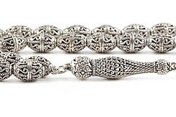 Silver Filigree Prayer Beads