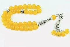 Yellow Agate Prayer Beads