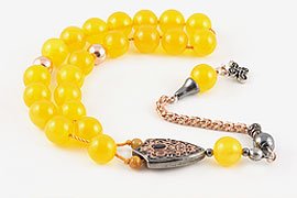 Yellow Agate Worry Beads