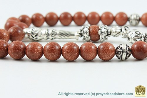 Goldstone Prayer Beads