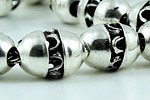 Oxidized Silver Prayer Beads