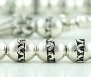Oxidized Silver Prayer Beads