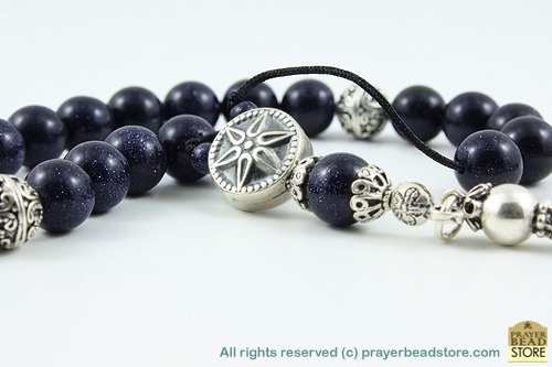 Blue Goldstone Worry Beads