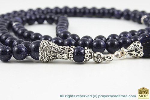 Blue Goldstone Mala