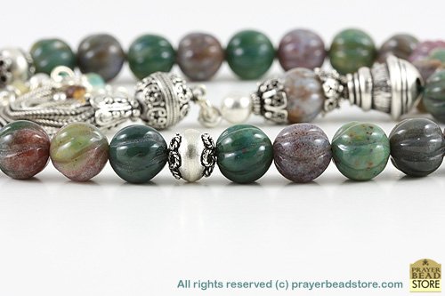 Moss Agate Prayer Beads