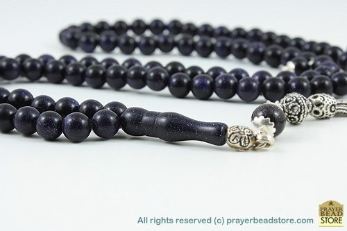 Blue Goldstone Prayer Beads (99)