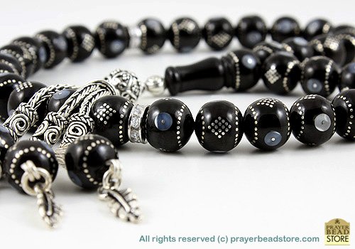 Jet Stone (Black Amber) Prayer Beads