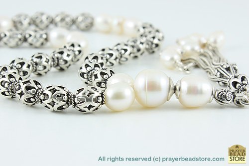 Pearl & Silver Prayer Beads