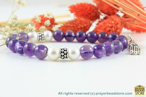 Amethyst & Pearl Bracelet
