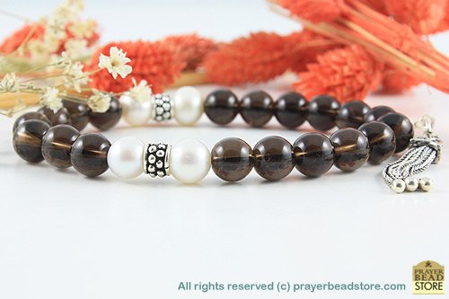Smokey Quartz & Pearl Bracelet