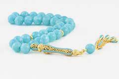 Blue Jade Prayer Beads